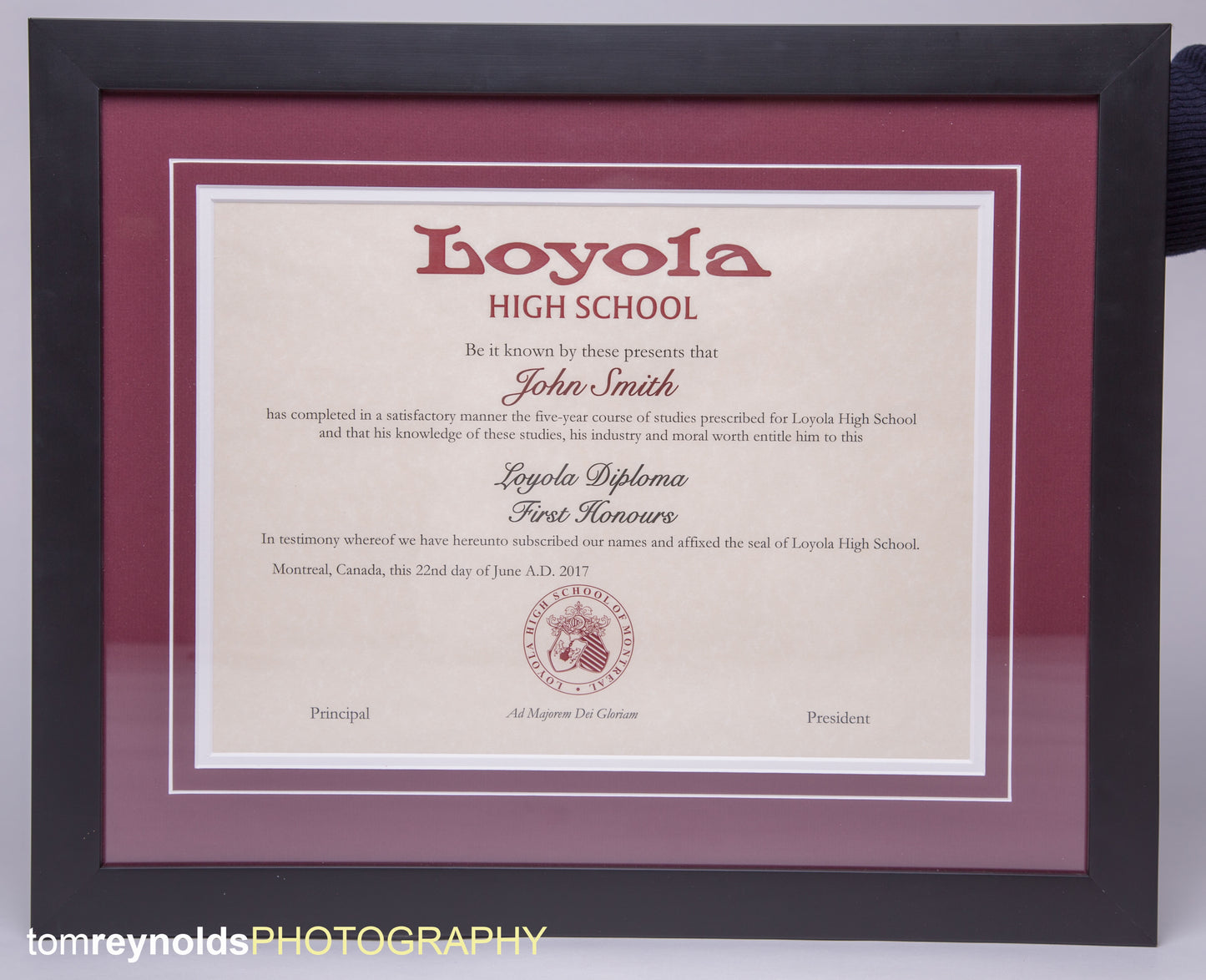 Framed Grad Diploma
